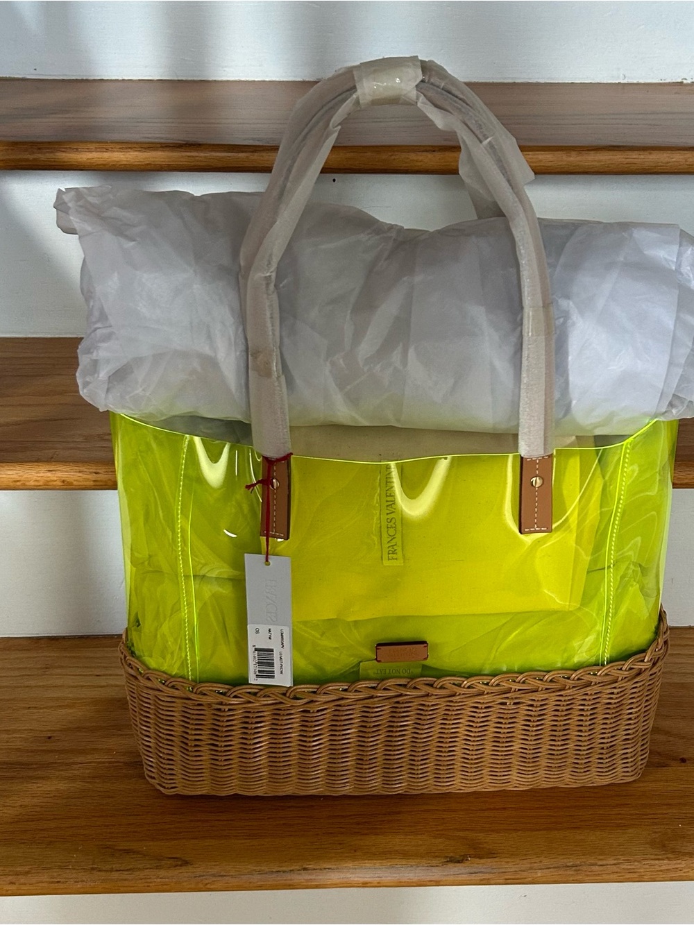 NWT Large Margaret Basket Tote from the designer brand Frances Valentine.